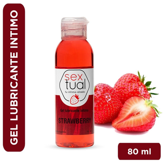 Gel Lubricante , Strawberry   FRUTILLA sextual-80-ml-