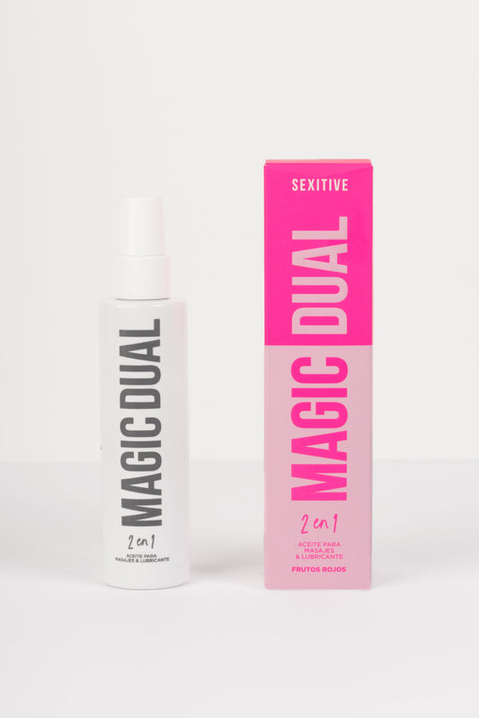 Magic Dual! Aceite sensual para masajes & lubricante – Aroma Frutos Rojos